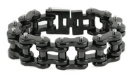 Men's Jewelry All Black Thick and 1 inch Wide Motorcycle Bike Chain Bracelet Stainless Steel SB32