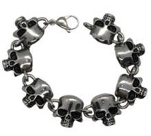 Load image into Gallery viewer, Punisher Skull Stainless Steel Biker Bracelet Unisex