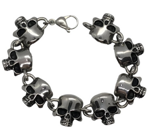 Punisher Skull Stainless Steel Biker Bracelet Unisex