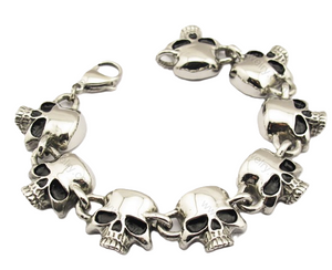 Punisher Skull Stainless Steel Biker Bracelet Unisex