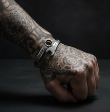 Load image into Gallery viewer, Men's Wrench Bracelet Cuff Style Biker Mechanic's Bracelet Stainless Steel<br>SB47