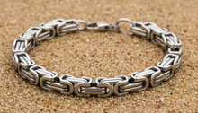 Load image into Gallery viewer, 7mm Byzantine Bracelet Unisex Stainless Steel SB4