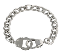 Load image into Gallery viewer, Unisex Handcuff Bracelet 8mm Curb Link Stainless Steel SB5