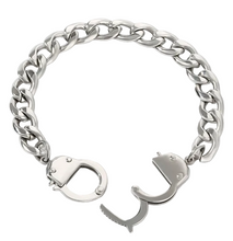 Load image into Gallery viewer, Stainless Steel Handcuff Bracelet – 8mm Curb Link Biker Jewelry SB5