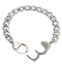 Load image into Gallery viewer, Unisex Handcuff Bracelet 8mm Curb Link Stainless Steel SB5