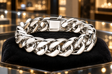 Load image into Gallery viewer, Men's 12mm Cuban Link Bracelet Designer Stainless Steel SB6