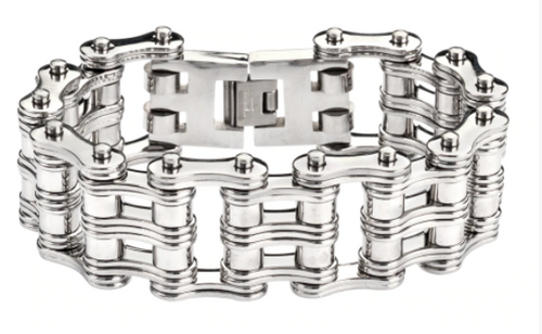 Biker Jewelry Men's Primary Motorcycle Bike Chain Bracelet Chrome Stainless Steel SB71