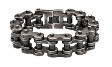 Load image into Gallery viewer, 24mm Rugged Distressed Bike Chain Bracelet Dark Antique Finish Men's Stainless Steel SB86