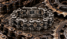 Load image into Gallery viewer, 24mm Rugged Distressed Bike Chain Bracelet Dark Antique Finish Men's Stainless Steel SB86