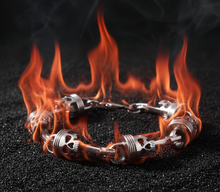 Load image into Gallery viewer, Punisher Piston &amp; Skull Link Bracelet 15mm Biker Stainless Steel SB8