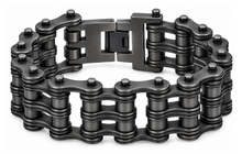 Load image into Gallery viewer, 24mm Gunmetal Primary Bike Chain Bracelet Biker Men's Stainless Steel SB92