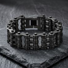 Load image into Gallery viewer, 24mm Gunmetal Primary Bike Chain Bracelet Biker Men's Stainless Steel SB92