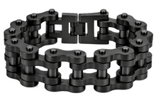Load image into Gallery viewer, 20mm Gunmetal Rugged Bike Chain Bracelet Men's Biker Stainless Steel SB95