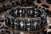 Load image into Gallery viewer, 20mm Gunmetal Rugged Bike Chain Bracelet Men's Biker Stainless Steel SB95