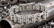 Load image into Gallery viewer, 16mm Satin Silver Bike Chain Bracelet Double Link Men's Biker Stainless Steel SB98