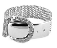 Bling Belt Buckle Bracelet Women's Jewelry Stainless Steel<br> SB99