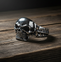 Load image into Gallery viewer, Back Bone Skull Cuff Bracelet Men's Stainless Steel<br> SB9