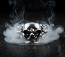 Load image into Gallery viewer, Back Bone Skull Cuff Bracelet Men's Stainless Steel<br> SB9