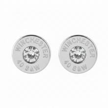 Load image into Gallery viewer, Bling Bullet Post Earrings in Silver or Gold Tone Stainless Steel SE1