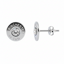 Load image into Gallery viewer, Bling Bullet Post Earrings in Silver or Gold Tone Stainless Steel SE1