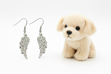 Load image into Gallery viewer, Feathered Wing Bling Dangle Earrings Stainless Steel SE17