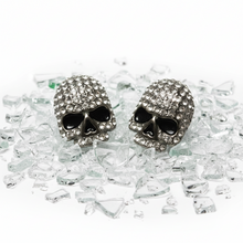 Load image into Gallery viewer, Small Skull Bling Post Earrings Unisex Stainless Steel SE18