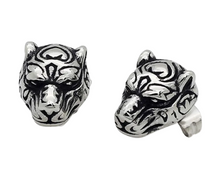 Load image into Gallery viewer, Tiger Head Post Earrings Unisex Stainless Steel SE20