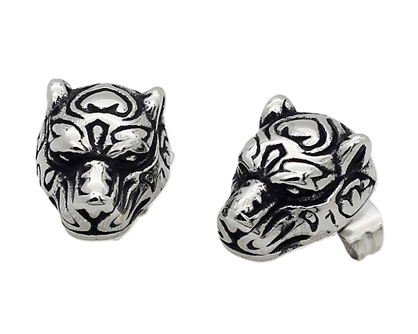 EARRINGS Men or Women Tiger Stainless Steel Post Earrings SE20