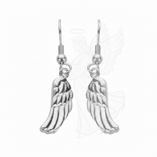 Load image into Gallery viewer, Simple Angel Wing Dangle Earrings French Wires Stainless Steel SE25