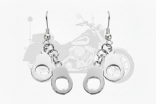 Load image into Gallery viewer, Small Double Handcuff Dangle Earrings Unisex French Wires Stainless Steel SE27