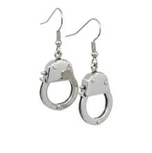 Load image into Gallery viewer, Large Handcuff Dangle Earrings Unisex French Wire Stainless Steel SE29