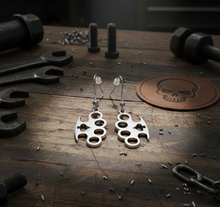 Load image into Gallery viewer, Jewelry Ladies Brass Knuckles French Wire Earrings Stainless Steel SE2