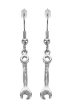 Load image into Gallery viewer, Wrench Dangle Earrings Unisex French Wire Stainless Steel SE30