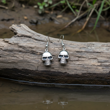 Load image into Gallery viewer, Skull Dangle Earrings Unisex French Wire Stainless Steel SE36