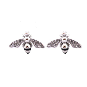 Biker Jewelry's Dragonfly Earrings Crystals Stainless Steel SE38