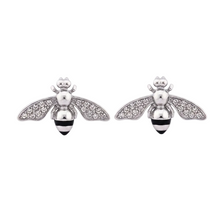 Load image into Gallery viewer, Women's BumbleBee Bling Post Earrings Stainless Steel SE38