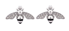 Load image into Gallery viewer, Women's BumbleBee Bling Post Earrings Stainless Steel SE38