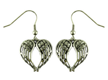 Load image into Gallery viewer, Women's Angel Wing Dangle Earrings French Wires Stainless Steel SE39