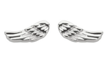 Load image into Gallery viewer, Biker Jewelry Small Angel Wing Earrings Stainless Steel Post / Stud