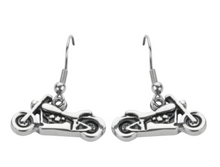 Load image into Gallery viewer, Classic Motorcycle Dangle Earrings Unisex French Wire Stainless Steel SE48