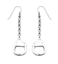 Load image into Gallery viewer, Long Chain Handcuff Dangle Earrings Unisex Stainless Steel SE6