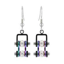 Load image into Gallery viewer, Biker Jewelry Ladies Bike Chain Earrings Stainless Steel  SE72