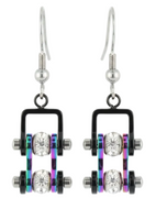 Biker Jewelry Ladies Bike Chain Earrings Stainless Steel  SE72