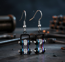 Load image into Gallery viewer, Biker Jewelry Ladies Bike Chain Earrings Stainless Steel  SE72