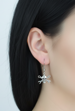Load image into Gallery viewer, CrossWrench Skull Dangle Earrings Unisex Stainless Steel SE7