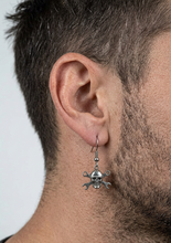 Load image into Gallery viewer, CrossWrench Skull Dangle Earrings Unisex 2 sizes Stainless Steel SE7