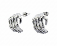 Skeleton Hand Post Earrings Unisex Stainless Steel SE9