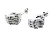 Biker Jewelry Handcuff Dangling Earrings Stainless Steel SE6