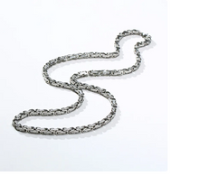 Load image into Gallery viewer, Stainless Steel 4mm Byzantine Necklace