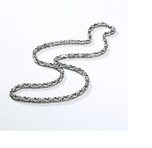 Stainless Steel 4mm Byzantine Necklace